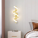 Axyaa Spiral LED Bedside Wall Light - Modern Minimalist Luxury for Bedroom Living Room