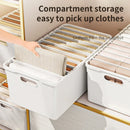 Axyaa Clothes Organizer Box with Grids - Wardrobe Storage Drawer for Pants, Sweaters, Underwear