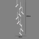 Axyaa Staircase Chandeliers Hanging Light Modern LED Pendant Lamps Indoor Living Room Lighting