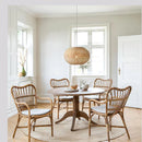 Axyaa Nordic Rattan Pendant Lights: Handmade Chandeliers for Living and Dining Room