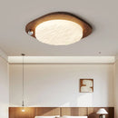 Axyaa Retro Walnut LED Ceiling Light - Nordic Style Home Decor
