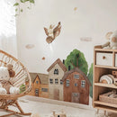 Axyaa Forest Town Wall Art Decal for Kids Baby Room - Vintage Style