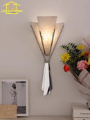 Axyaa Retro Bouquet LED Wall Lamp: Spanish Medieval Design, Stainless Steel & Marble