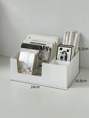 Axyaa Desktop Organizer Storage Box with Multi-grid Drawers for Small Items and Stationery