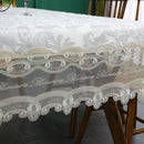 Luxury Lace Patchwork Tablecloth by Axyaa for Dining & Kitchen Decor