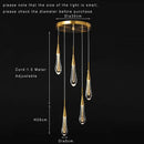 Axyaa LED Crystal Chandelier Pendant Light, Modern Gold Kitchen Island Lighting