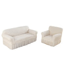 Axyaa Seersucker Universal Sofa Cover Slipcover Elastic Thickening - Fits Most Sofas