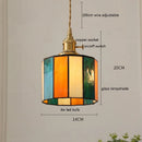 Axyaa Vintage LED Pendant Lamp with Copper Socket and Glass Shade