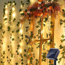 Axyaa Solar Vine String Lights - Waterproof Outdoor Fairy Lights for Christmas Garden