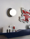 Round Glass Modern Wall Sconce Lamp for Living Room Bedroom by Axyaa