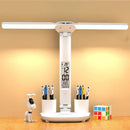 Axyaa LED Desk Lamp with 2 Heads, Dimmable, 180° Rotate, Foldable - Eye Protection