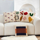 Axyaa Embroidery Pillow Cover 45x45cm Soft Cozy Square Home Decoration