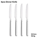 Axyaa 24-Piece Stainless Steel Cutlery Set | Elegant Mirror Finish Western Dinnerware