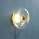 Nordic Glass Wall Lamp Touchable Switch Modern Indoor Bedroom Lighting - Axyaa