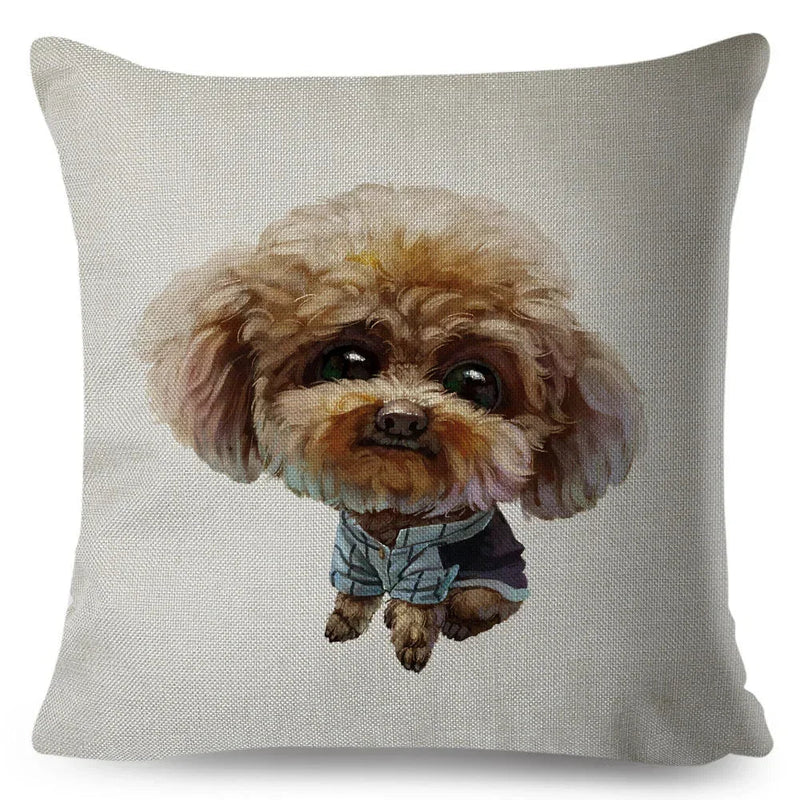 Axyaa Watercolor Animal Pillowcase - Cute Cartoon Design for Living Room Sofa