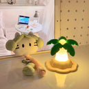 Axyaa Cartoon Coconut Tree Night Light - Ideal Children's Bedroom Desk Lamp