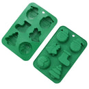 Silicone Christmas Chocolate Mold Set Snowflake Tree Stars Elk Snowman Axyaa