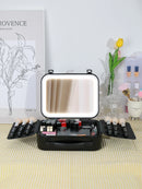 Axyaa Lighted Mirror Makeup Case, LED 3 Color Setting, Adjustable Brightness