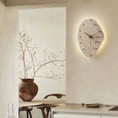 Axyaa LED Travertine Wall Sconce Lamp with Pull Chain Switch