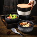 Axyaa Ceramic Japanese Noodle Bowl Set Large Soup Breakfast Porcelain Tableware