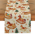 Axyaa Christmas Tree Table Runner - Rustic Dining & Party Decor