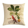Axyaa Parrot Leaf Fruit Linen Pillow Cover 45*45cm