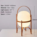 Axyaa Zen Wood LED Desk Lamp with Glass Shade for Home Décor Lighting Fixtures