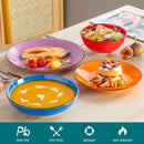 Axyaa Handpainted Spirals Ceramic Dinnerware Set - 12/24/48PCS
