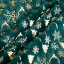 Axyaa Christmas Foil Print Cushion Cover with Snowflake Elk Design