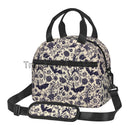 Axyaa Halloween Bats Insulated Lunch Bag with Adjustable Strap