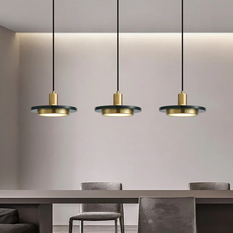 Axyaa Modern LED Marble Pendant Lamp for Luxury Home Decor