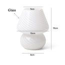 Axyaa Glass Mushroom Table Lamp LED E27/E14 USB Dimmable Night Light