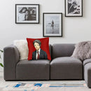 Adachi Portrait Square Pillowcase - Axyaa Branded Polyester Zip Pillow Case