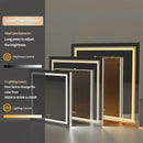 Axyaa Square LED Bathroom Mirror with Touch Sensor, Dimmable Light, and Demister Pad