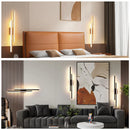 Axyaa Modern Slim LED Wall Sconce 16W Integrated Black Gold Brass Nordic Wall Lamp