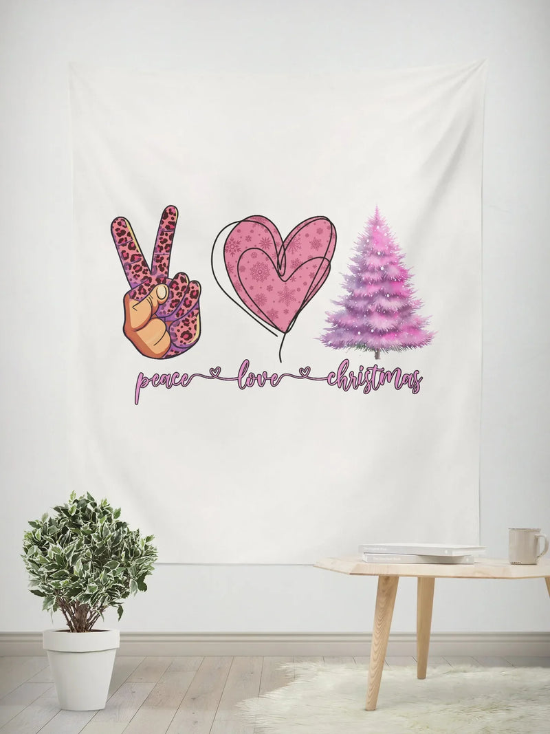 Axyaa Christmas Party Dwarf Tree Tapestry Background for Home Decor