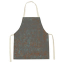 Axyaa Blue Wave Kitchen Apron: Yellow Striped Wood Texture, Adult & Kids Bib
