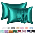 Axyaa Silky Satin King Pillowcase Luxury Comfort Solid Color Smooth Queen Cover