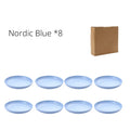 Axyaa Nordic Color Large Round Plate Set - 23CM, Shatter Resistant, Microwave Safe