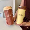Axyaa Ceramic Thermal Coffee Tumbler with Straw - Luxury Tea Thermos Bottle