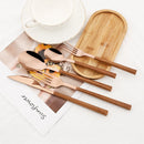 Axyaa Rosewood Handle Cutlery Set Stainless Steel Flatware