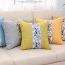 Axyaa Chinoiserie Blue White Porcelain Pattern Linen Throw Pillowcase Living Bedroom