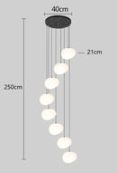 Axyaa Nordic Cream Pebble Chandelier for Dining Room, Staircase & Indoor Lighting