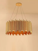 Axyaa Pipe Organ Staircase Pendant Light: Modern Chandelier LED Grand Hanging Lamp