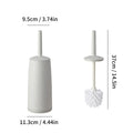 Axyaa Soft Bristle Toilet Brush with Splash Proof Handle and Base