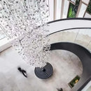 Axyaa Stone Crystal LED Chandelier Staircase Living Room Light