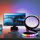 Axyaa LED Spiral Table Lamp with Color-Changing RGB Light, USB-Powered Metal Design