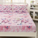 Axyaa Butterfly Fitted Sheet Set - Soft, Breathable, Non-Slip Mattress Protector