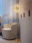Axyaa Sun Flower Crystal Floor Lamp for Modern Home Decor