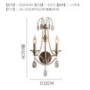 Axyaa Crystal Wall Lamp LED E14 Iron Art Decorative Living Room Bedroom